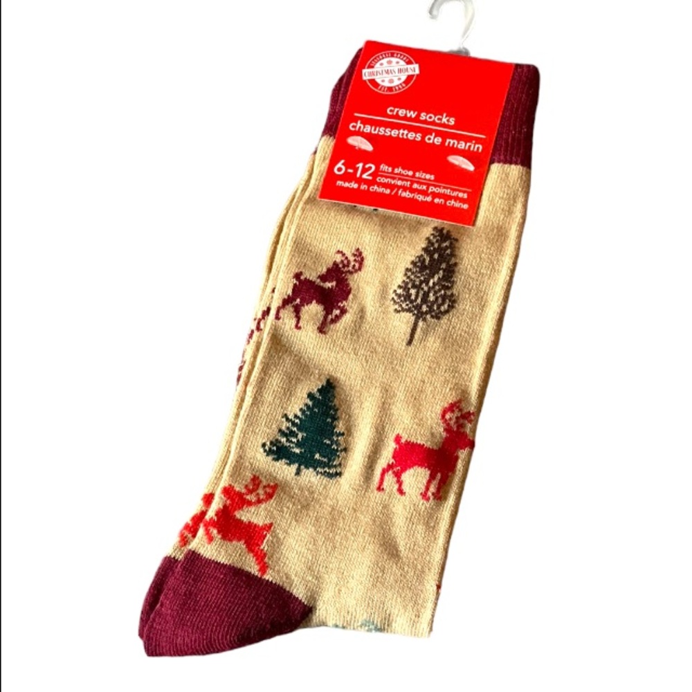 NWT Men’s CHRISTMAS HOUSE Novelty Socks One Pair Sz 6-12 Stocking Stuffer